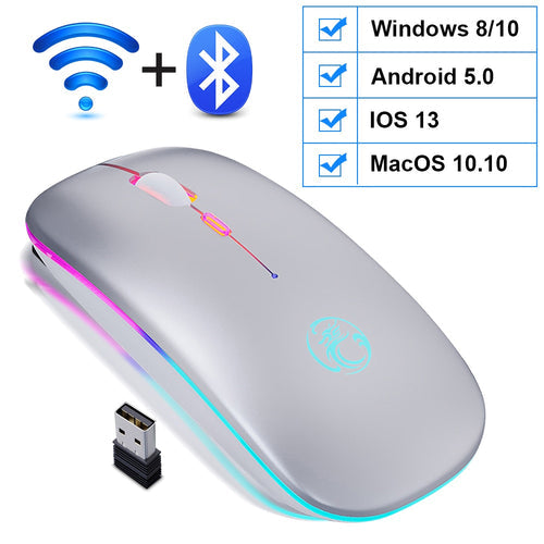 Mouse Led sem Fio Recarregável IMice